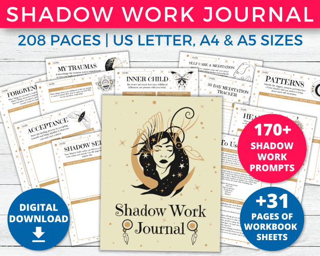Shadow Work Journal Printable with Journal Prompts Included