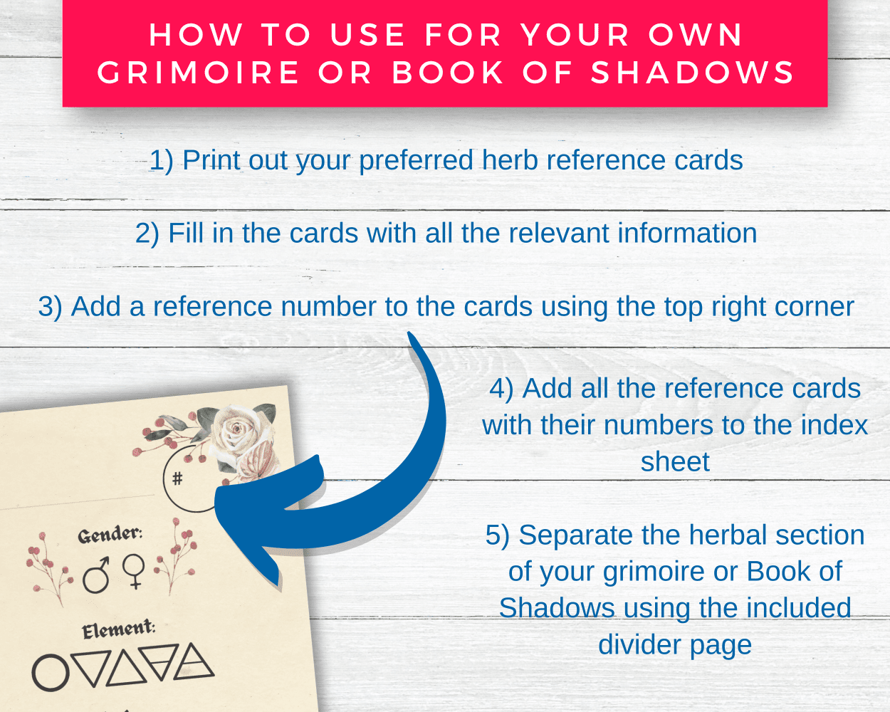 Witch Herbal Grimoire Pages For A Book of Shadows or Witchy Journal / Planner