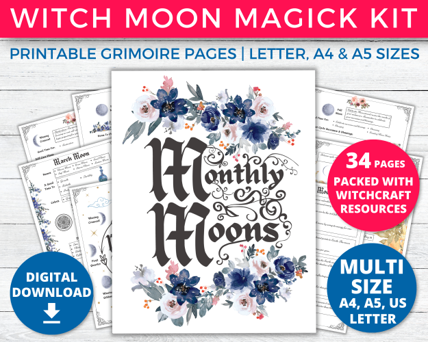 Witches' Moon Magick Printables Kit preview