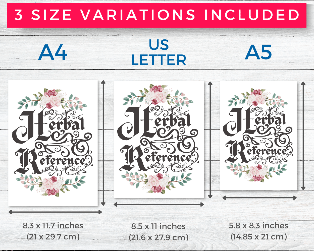 Witch Herbal Grimoire Pages preview