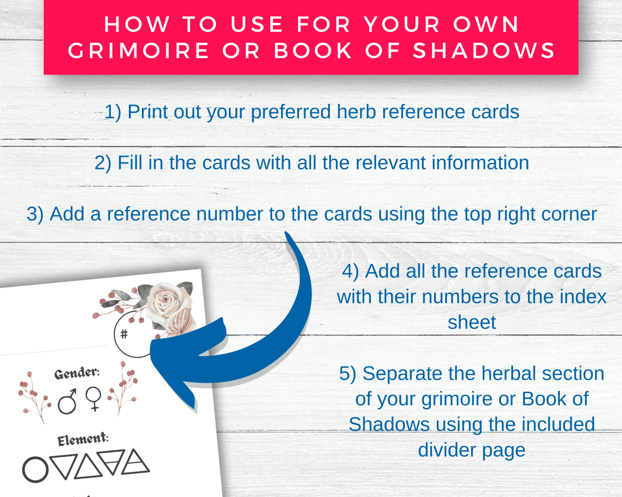 Witch Herbal Grimoire Pages preview