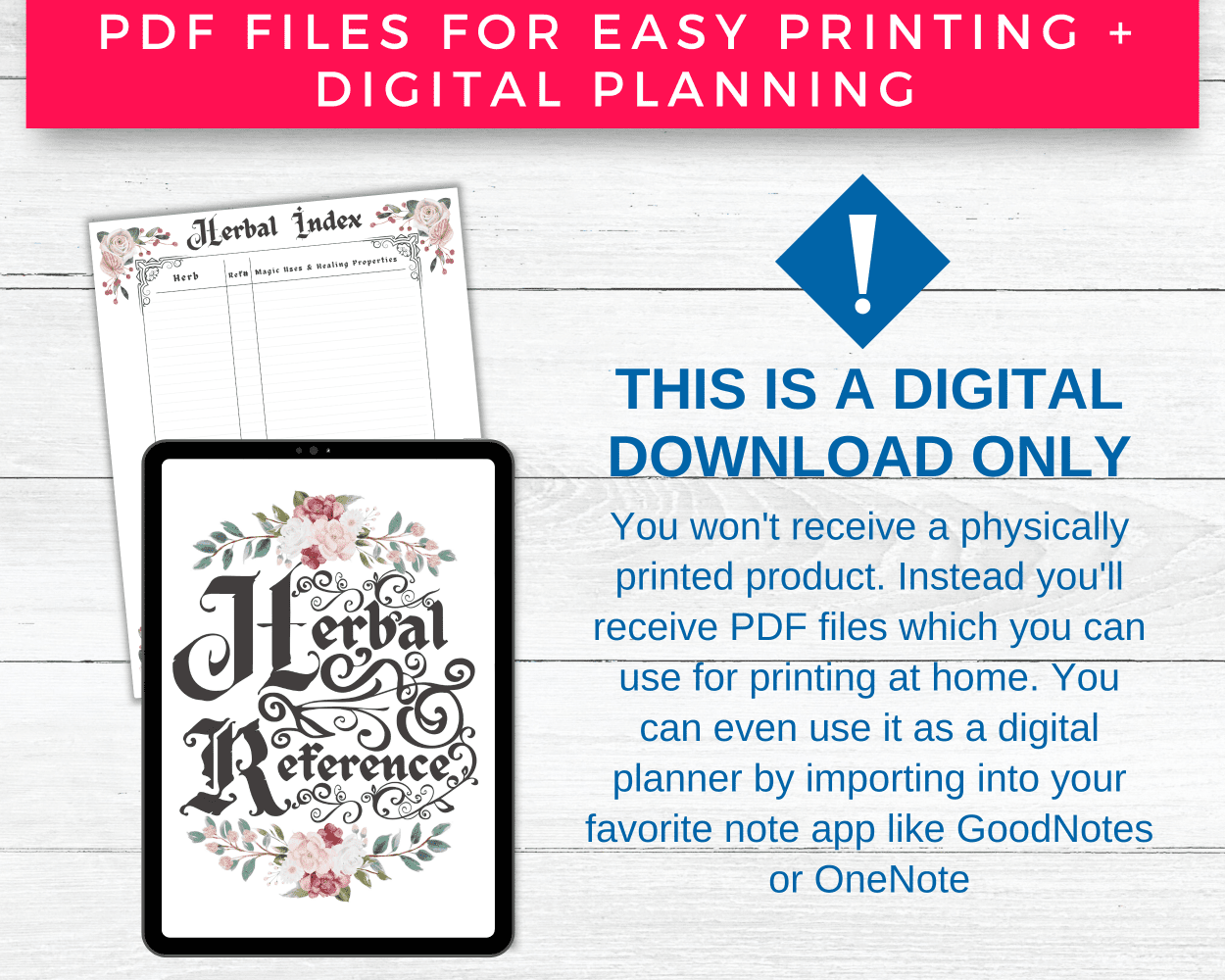 Witch Herbal Grimoire Pages preview