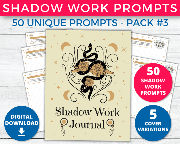 Shadow Work Journal Prompts Pack#3, Printable Planner Inserts For Healing and Growth Preview