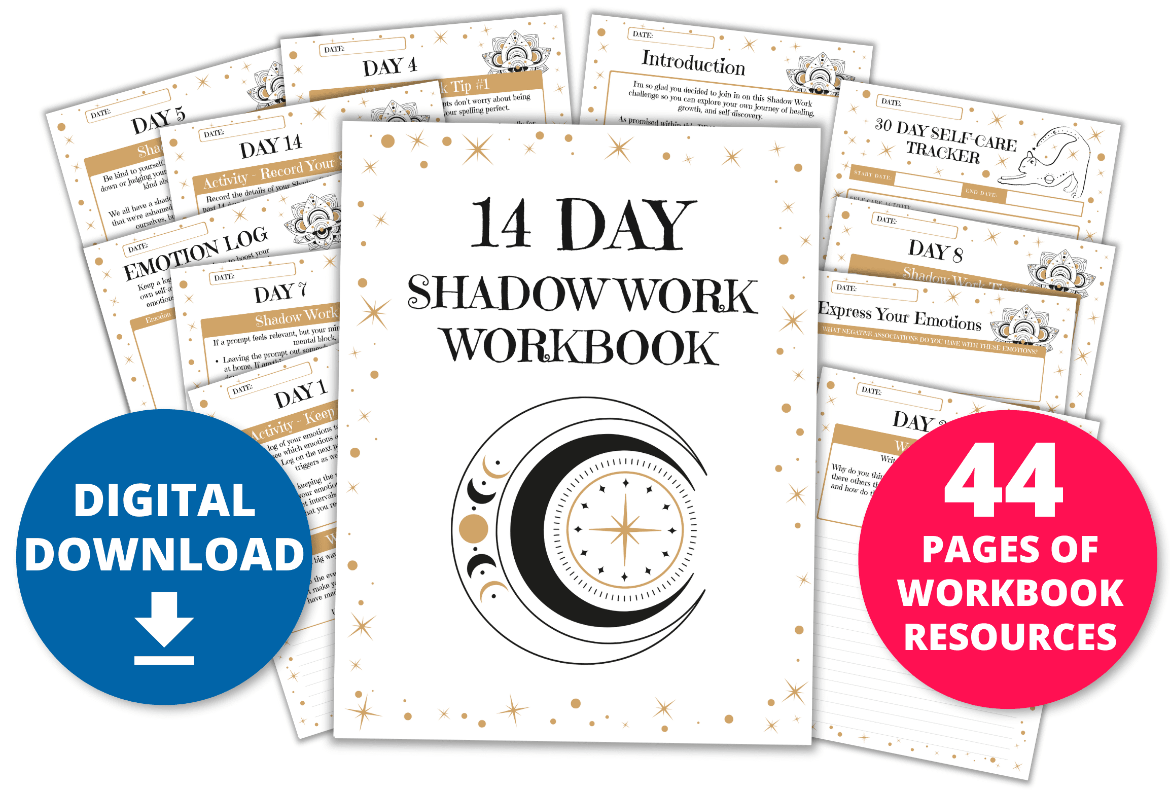 14 Day Shadow Work Challenge Workbook Printable Preview