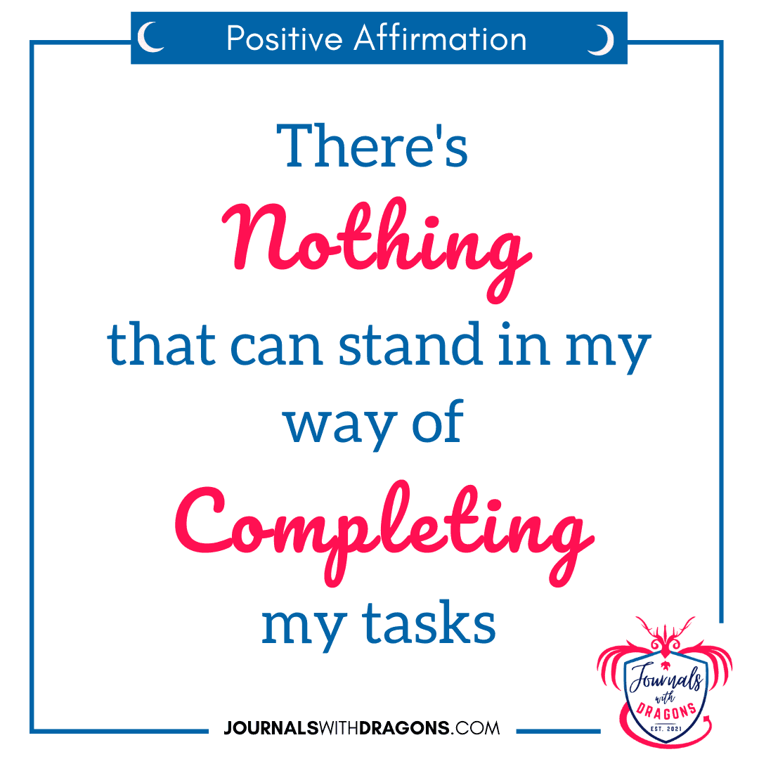Getting Things Done Affirmations Example 1 For Determination