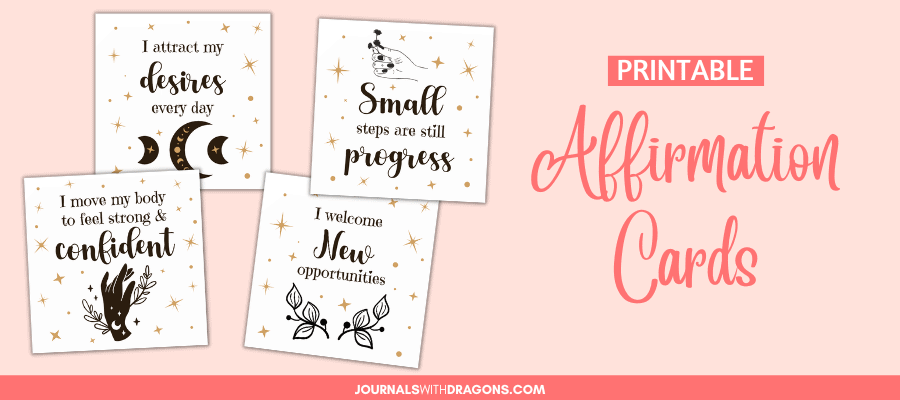 Printable Positive Affirmation Cards And Stickers Pdf Digital Download Examples
