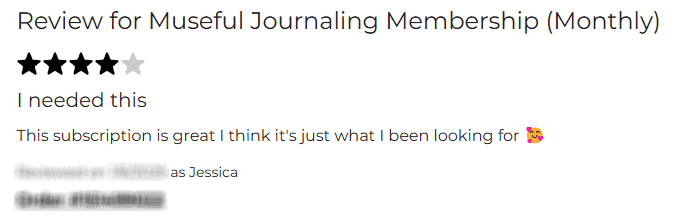 Museful Journaling Testimonial